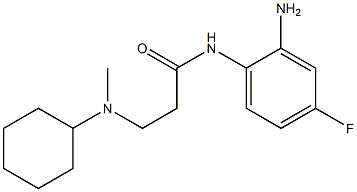 N-(2-amino-4-fluorophenyl)-3-[cyclohexyl(methyl)amino]propanamide 구조식 이미지