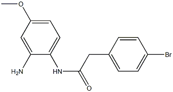 N-(2-amino-4-methoxyphenyl)-2-(4-bromophenyl)acetamide 구조식 이미지