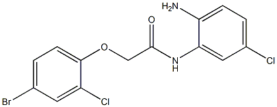 N-(2-amino-5-chlorophenyl)-2-(4-bromo-2-chlorophenoxy)acetamide 구조식 이미지