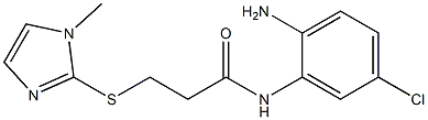 N-(2-amino-5-chlorophenyl)-3-[(1-methyl-1H-imidazol-2-yl)sulfanyl]propanamide 구조식 이미지