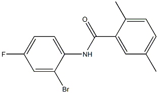 N-(2-bromo-4-fluorophenyl)-2,5-dimethylbenzamide 구조식 이미지