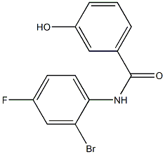 N-(2-bromo-4-fluorophenyl)-3-hydroxybenzamide 구조식 이미지