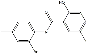 N-(2-bromo-4-methylphenyl)-2-hydroxy-5-methylbenzamide 구조식 이미지