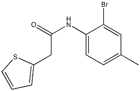 N-(2-bromo-4-methylphenyl)-2-thien-2-ylacetamide 구조식 이미지