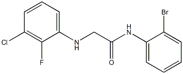 N-(2-bromophenyl)-2-[(3-chloro-2-fluorophenyl)amino]acetamide 구조식 이미지