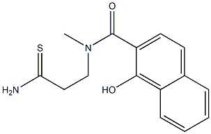 N-(2-carbamothioylethyl)-1-hydroxy-N-methylnaphthalene-2-carboxamide 구조식 이미지