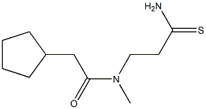 N-(2-carbamothioylethyl)-2-cyclopentyl-N-methylacetamide 구조식 이미지
