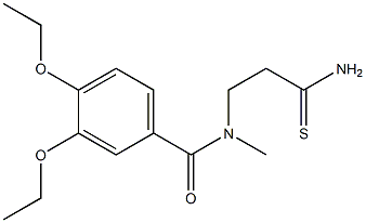 N-(2-carbamothioylethyl)-3,4-diethoxy-N-methylbenzamide 구조식 이미지