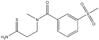 N-(2-carbamothioylethyl)-3-methanesulfonyl-N-methylbenzamide 구조식 이미지