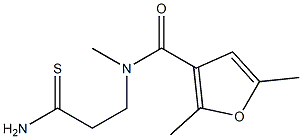 N-(2-carbamothioylethyl)-N,2,5-trimethylfuran-3-carboxamide 구조식 이미지