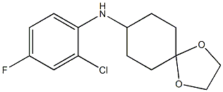 N-(2-chloro-4-fluorophenyl)-1,4-dioxaspiro[4.5]decan-8-amine 구조식 이미지