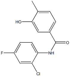 N-(2-chloro-4-fluorophenyl)-3-hydroxy-4-methylbenzamide 구조식 이미지