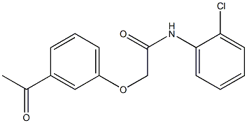 N-(2-chlorophenyl)-2-(3-acetylphenoxy)acetamide 구조식 이미지