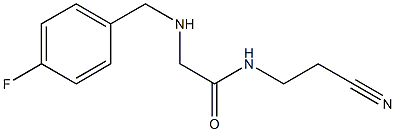 N-(2-cyanoethyl)-2-{[(4-fluorophenyl)methyl]amino}acetamide Structure