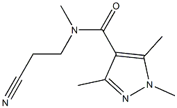 N-(2-cyanoethyl)-N,1,3,5-tetramethyl-1H-pyrazole-4-carboxamide 구조식 이미지