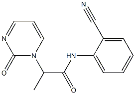 N-(2-cyanophenyl)-2-(2-oxo-1,2-dihydropyrimidin-1-yl)propanamide 구조식 이미지