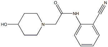 N-(2-cyanophenyl)-2-(4-hydroxypiperidin-1-yl)acetamide Structure