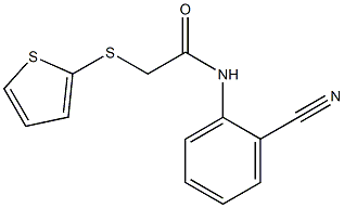 N-(2-cyanophenyl)-2-(thiophen-2-ylsulfanyl)acetamide 구조식 이미지