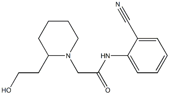 N-(2-cyanophenyl)-2-[2-(2-hydroxyethyl)piperidin-1-yl]acetamide 구조식 이미지