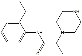 N-(2-ethylphenyl)-2-(piperazin-1-yl)propanamide 구조식 이미지