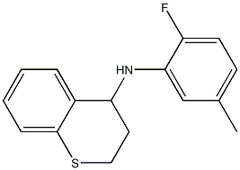 N-(2-fluoro-5-methylphenyl)-3,4-dihydro-2H-1-benzothiopyran-4-amine 구조식 이미지