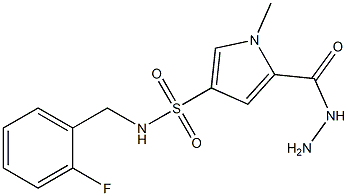 N-(2-fluorobenzyl)-5-(hydrazinocarbonyl)-1-methyl-1H-pyrrole-3-sulfonamide Structure