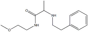 N-(2-methoxyethyl)-2-[(2-phenylethyl)amino]propanamide Structure