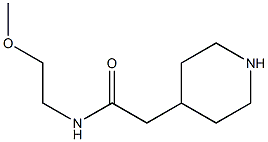 N-(2-methoxyethyl)-2-piperidin-4-ylacetamide 구조식 이미지