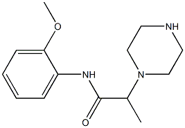 N-(2-methoxyphenyl)-2-(piperazin-1-yl)propanamide 구조식 이미지