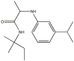 N-(2-methylbutan-2-yl)-2-{[3-(propan-2-yl)phenyl]amino}propanamide Structure