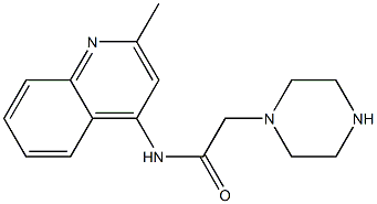 N-(2-methylquinolin-4-yl)-2-(piperazin-1-yl)acetamide 구조식 이미지