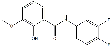 N-(3,4-difluorophenyl)-2-hydroxy-3-methoxybenzamide 구조식 이미지