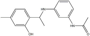 N-(3-{[1-(2-hydroxy-4-methylphenyl)ethyl]amino}phenyl)acetamide 구조식 이미지