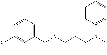 N-(3-{[1-(3-chlorophenyl)ethyl]amino}propyl)-N-methylaniline 구조식 이미지