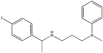 N-(3-{[1-(4-fluorophenyl)ethyl]amino}propyl)-N-methylaniline 구조식 이미지