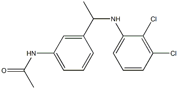 N-(3-{1-[(2,3-dichlorophenyl)amino]ethyl}phenyl)acetamide 구조식 이미지