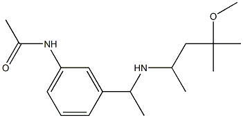 N-(3-{1-[(4-methoxy-4-methylpentan-2-yl)amino]ethyl}phenyl)acetamide Structure