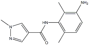 N-(3-amino-2,6-dimethylphenyl)-1-methyl-1H-pyrazole-4-carboxamide 구조식 이미지