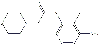 N-(3-amino-2-methylphenyl)-2-(thiomorpholin-4-yl)acetamide 구조식 이미지