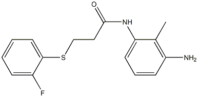 N-(3-amino-2-methylphenyl)-3-[(2-fluorophenyl)sulfanyl]propanamide Structure