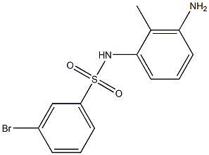 N-(3-amino-2-methylphenyl)-3-bromobenzene-1-sulfonamide 구조식 이미지