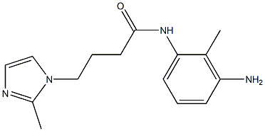 N-(3-amino-2-methylphenyl)-4-(2-methyl-1H-imidazol-1-yl)butanamide 구조식 이미지