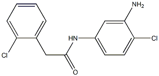 N-(3-amino-4-chlorophenyl)-2-(2-chlorophenyl)acetamide 구조식 이미지