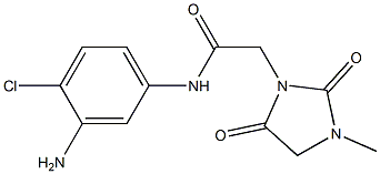 N-(3-amino-4-chlorophenyl)-2-(3-methyl-2,5-dioxoimidazolidin-1-yl)acetamide 구조식 이미지