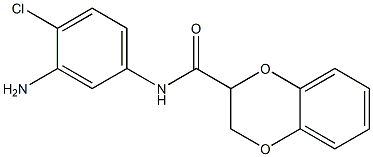 N-(3-amino-4-chlorophenyl)-2,3-dihydro-1,4-benzodioxine-2-carboxamide 구조식 이미지