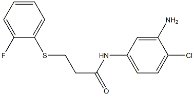 N-(3-amino-4-chlorophenyl)-3-[(2-fluorophenyl)sulfanyl]propanamide 구조식 이미지