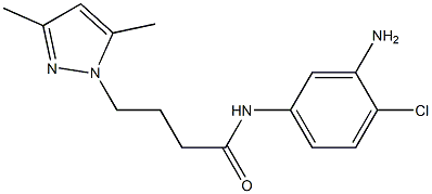 N-(3-amino-4-chlorophenyl)-4-(3,5-dimethyl-1H-pyrazol-1-yl)butanamide Structure