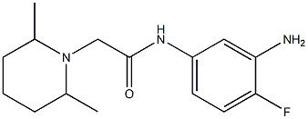 N-(3-amino-4-fluorophenyl)-2-(2,6-dimethylpiperidin-1-yl)acetamide 구조식 이미지