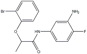 N-(3-amino-4-fluorophenyl)-2-(2-bromophenoxy)propanamide 구조식 이미지