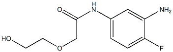 N-(3-amino-4-fluorophenyl)-2-(2-hydroxyethoxy)acetamide 구조식 이미지